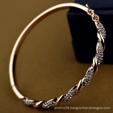 Amazing jewelry in dubai infinity bangle bracelets rose gold fake diamond crystal bracelet